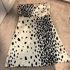 The Limited Asymmetrical A-line Black and White Cocktail Dress